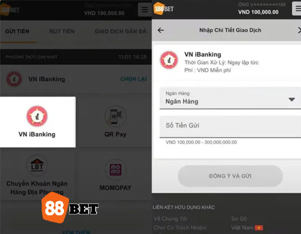 Hướng dẫn cách nạp tiền TAPTAP qua VN iBanking